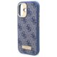 6. Etui Guess 4G Logo Plate MagSafe na iPhone 16 Plus - niebieskie