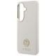6. Etui Guess Rhinestone Round Logo MagSafe na Samsung Galaxy S26+ - beżowe