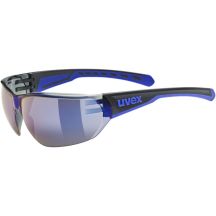 Okulary rowerowe UVEX Equate, black/blue matt/mirror blue