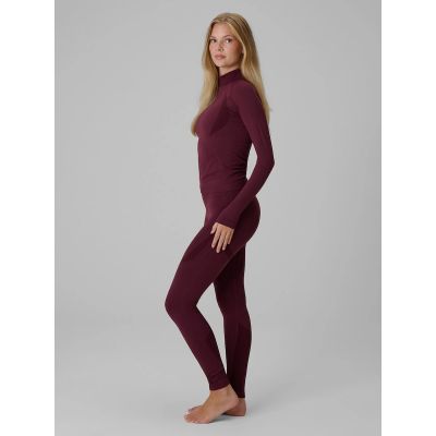 2. Bezszwowa bielizna narciarska, termoaktywna, z wykończeniem szybkoschnącym - legginsy damskie 4F 4FWAW26USEAF325-60S