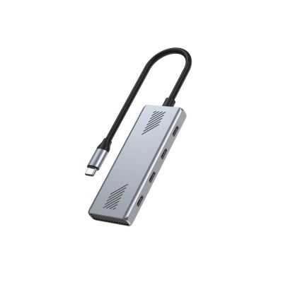 3. GEMBIRD 4-PORTOWY HUB USB-C 3.2 (GEN 2) TYPU C SZARY