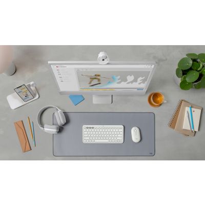 20. Logitech 920-012204 klawiatura Dołączona myszka Uniwersalne RF Wireless + Bluetooth QWERTZ Niemiecki Biały