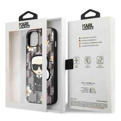 8. Etui Karl Lagerfeld Flower Ikonik Karl na iPhone 13 - szare