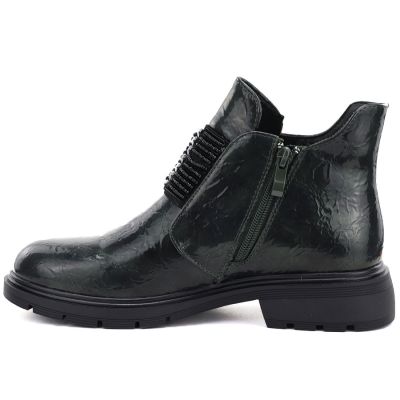 3. Botki damskie lakierowane zielone M.Daszyński MR2501