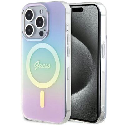Etui Guess IML Iridescent MagSafe na iPhone 15 Pro Max  6.7" - fioletowe