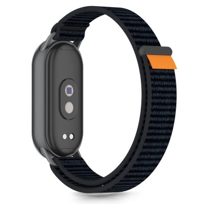 2. Pasek Tech-Protect Nylon Pro na Xiaomi Smart Band 8 / 9 / 10 / NFC - czarno-pomarańczowo