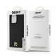 8. Etui DKNY Leather Monogram Pattern Metal Logo MagSafe na iPhone 15 Pro Max - czarne