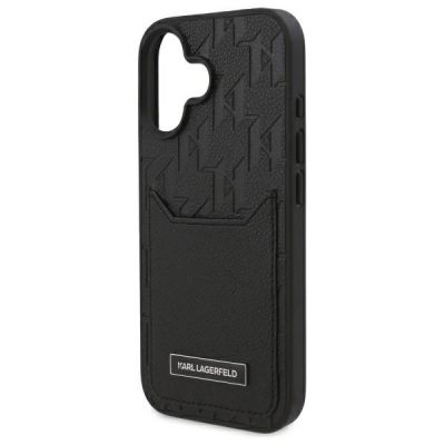 6. Etui Karl Lagerfeld Cardslots Monogram na iPhone 16 - czarne