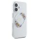 4. Etui Guess IML Flowers Wreath MagSafe na iPhone 16 - przezroczyste