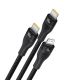 3. Kabel 3w1 Baseus Flash Series 3 100W USB-C - USB-C+USB-C+Lightning 1,5m + 3 x 0,25 m - czarny