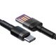 3. Baseus Cafule kabel przewód USB Typ C SuperCharge 40W Quick Charge 3.0 QC 3.0 1m szaro-czarny (CATKLF-PG1)