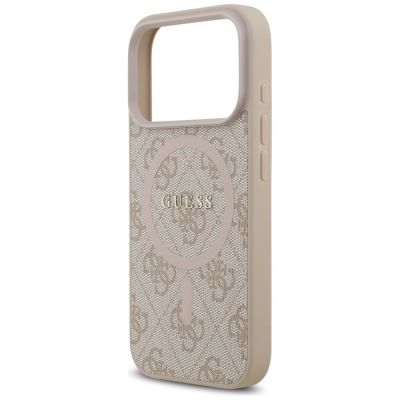 6. Etui Guess 4G Ring Classic Logo MagSafe na iPhone 17 Pro - różowe