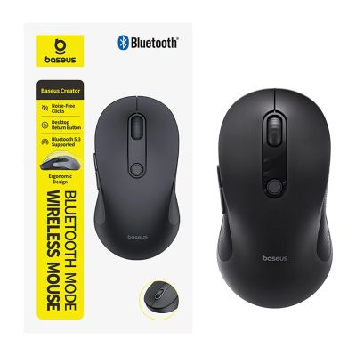 4. Mysz bezprzewodowa Baseus F02 ergonomiczna Bluetooth - czarna