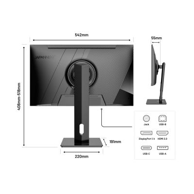 4. Monitor JAPANNEXT 60,5 cm JN-IPS2380UHDR-C65W-HSP 16:9 HDMI/DP UHD