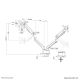 14. Neomounts DS70-250SL2 uchwyt / stojak do monitorów 81,3 cm (32") Biurko Srebrny