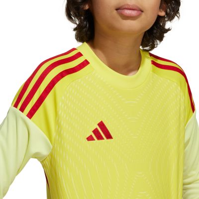 16. Koszulka bramkarska dla dzieci adidas Tiro 25 Competition Long Sleeve Jersey żółto-czerwona KJN2020
