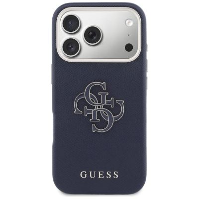 3. Etui Guess FW Resin Logo na iPhone 17 Pro - niebieskie