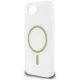 6. Etui Guess IML Glitter Circle MagSafe na iPhone 16e - przezroczyste