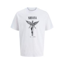Jack&Jones koszulka t-shirt Nirvana JPRBLUNIRVANA SS TEE 12287521 BRIGHT WHITE
