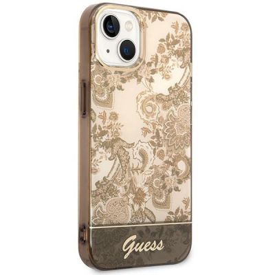 4. Etui Guess Porcelain Collection na iPhone 14 Plus - beżowe