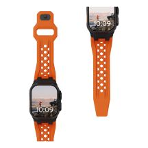 UAG Monarch - pasek FKM do Apple Watch series 4-6 & SE 1-3, 44mm / series 7-9, 45mm / series 10-11, 46mm / Ultra 1-3, 49mm (orange / black titanium)