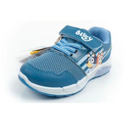3. Leomil buty sportowe dziecięce sneakersy Bluey lekkie na rzep LED niebieskie