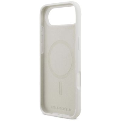 7. Etui Karl Lagerfeld Silicone Karl Sketch & Logo MagSafe na iPhone 17 Air - białe