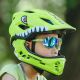 8. Kask rowerowy Rockbros TT-32004 Shark dziecięcy z odpinaną szczęką rozmiar M (54-58) - zielony
