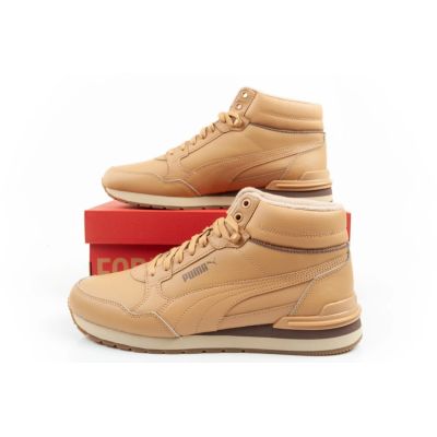 10. Puma ST Runner v4 Mid buty sportowe męskie sneakersy za kostkę brązowe