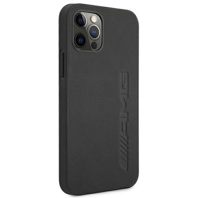 4. Etui AMG Leather Hot Stamped na iPhone 12 Pro Max - czarne