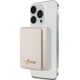 Powerbank indukcyjny Guess MagSafe Metal Script Logo 5W 3000mAh - złoty