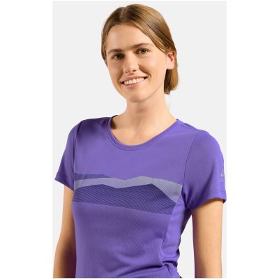 3. Koszulka damska Odlo F-DRY RIDGELINE T-shirt crew neck s/s fioletowa