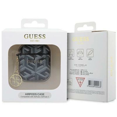 3. Etui Guess GCube Charm na AirPods 1/2 - czarne