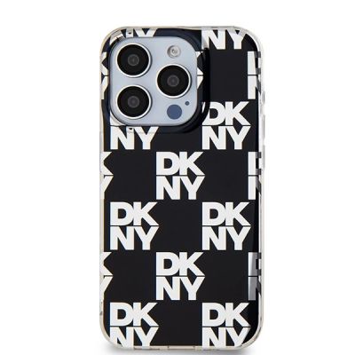 3. Etui DKNY IML Checkered Mono Pattern na iPhone 15 Pro - czarne
