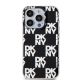 3. Etui DKNY IML Checkered Mono Pattern na iPhone 15 Pro - czarne