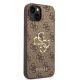 4. Etui Guess 4G Big Metal Logo do iPhone 15 - brązowe