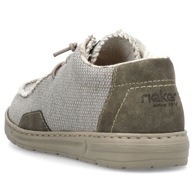 2. Półbuty męskie sznurowane mokasyny szare Rieker  08600-63