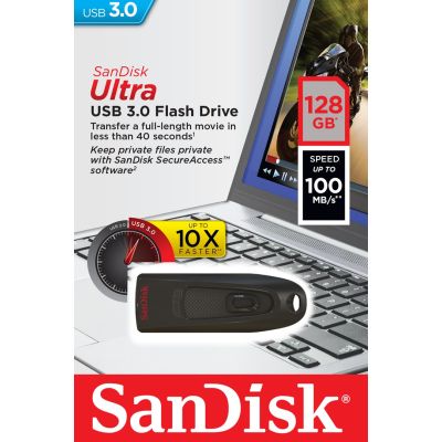 15. Pendrive SanDisk CRUZER SDCZ48-128G-U46 (128GB; USB 3.0; kolor czarny)