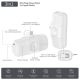 12. Mini powerbank Wozinsky WF16-YLS 5000mAh 15W Lightning z wbudowanym kablem USB-C i ładowarką do Apple Watch - biały
