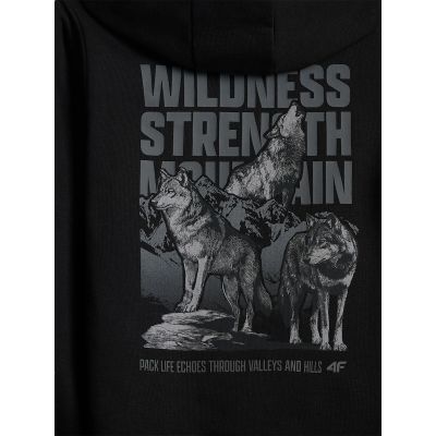 8. Bluza dresowa regular z kapturem chłopięca 4F 4FJKAW26TSWSM3153-20S