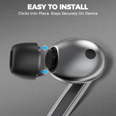 4. Nakładki Tech-Protect Ear Tips do słuchawek Samsung Galaxy Buds 3 Pro w rozmiarach S / M / L - czarne (3 szt.)
