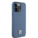 9. Etui DKNY Leather Monogram Pattern Metal Logo MagSafe na iPhone 15 Pro Max - niebieskie