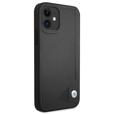 4. Etui BMW Leather Deboss na iPhone 12 mini - czarne