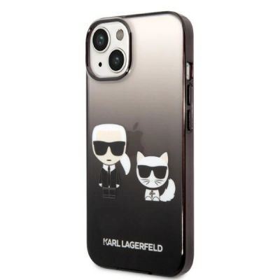 2. Etui Karl Lagerfeld Gradient Ikonik Karl&Choupette na iPhone 14 Plus - czarne