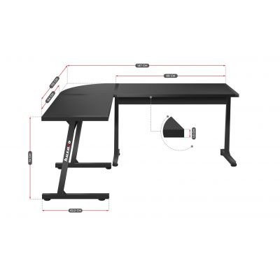 8. Biurko gamingowe Huzaro Hero 6.0 Black
