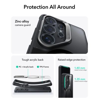 2. Etui ESR Classic Hybrid Kickstand MagSafe na Samsung Galaxy S26 Ultra - przezroczysto-czarne