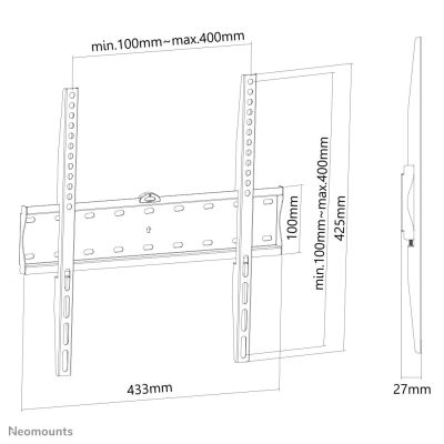 12. Neomounts by Newstar FPMA-W60 uchwyt do telewizorów 76,2 cm (30") Czarny