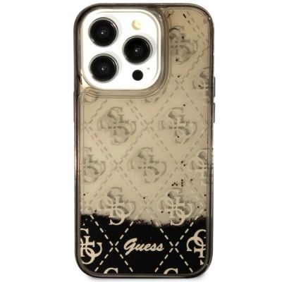 3. Etui Guess Liquid Glitter 4G Transculent na iPhone 14 Pro - czarne