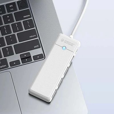 6. Hub USB Orico PAPW4A-C3 4-portowy 4x USB-A 3.0 0,5 m - biały