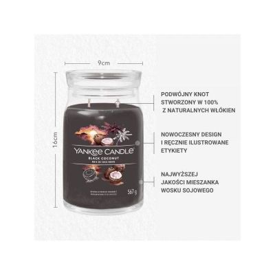 2. Świeca duża BLACK COCONUT YANKEE